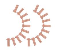 GOOHOCHY 50 Pezzi Rivetti Solidi M3x8mm in Rame Testa Mezza Sfera Finitura Attraente per Riparazione Aeromobili e Costruzione Barche