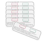 GOOHOCHY 6Pezzi Indoor Test Strip Schede di Prova Carta per UV Test Area con Display Effetto UVC-UVA