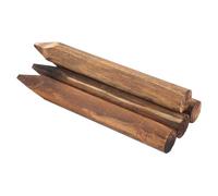 GOOHOCHY Accessori in Legno Carbonizzato per Recinzione Esterno 4 Pezzi, Resistente e Riutilizzabile, per Delimitare Vialetti e Decorare Aree Verdi
