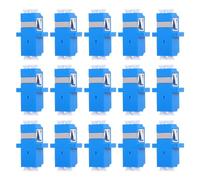 GOOHOCHY Adattatore ottico LC duplex monomodale per reti fibra e rack server, 15 pezzi con connettore in PVC blu per pannello patch
