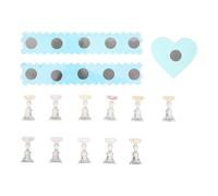 GOOHOCHY Base e Cuore per Pratica Unghie in Acrilico Stabile con Design , Forma Rettangolare Facile da Maneggiare , per Insegnamento e Scuola