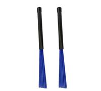 GOOHOCHY Brush Drum Sticks in Acciaio Inossidabile e Nylon Blu 2 Pezzi, Accessori per Batteria, Pensati per Musicisti e Spettacoli