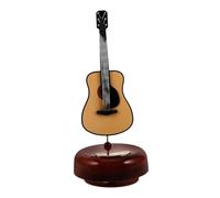 GOOHOCHY Carillon Decorativo Vintage con Chitarra Rotante Meccanismo Melodico Ornamento da Appendere Tavolo