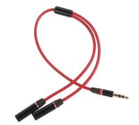 GOOHOCHY Cavo Prolunga Audio Rosso con Sdoppiatore Maschio Compatibile con Cuffie Altoparlanti e Microfoni Trasmissione Audio Stabile e Design Distintivo