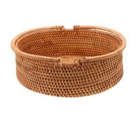 GOOHOCHY Cestino in Vimini Intrecciato a Mano per Picnic e Viaggio, Porta Frutta e Verdura con Conservazione della Freschezza e Facile da Pulire, Stile Rustico