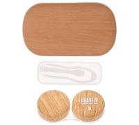 GOOHOCHY Contenitore per Lenti a Contatto Doppio in Plastica Resistente, Organizer Portatile Antigoccia per Viaggio e Uso Quotidiano, Grande Diametro