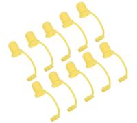 GOOHOCHY Copri Cannuccia in Silicone Giallo 9mm, Tappi per Cannucce Resistenti e Morbidi, Set da 10 Pezzi per Protezione Polvere e Uso Quotidiano