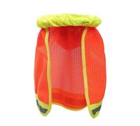 GOOHOCHY Copri Cappello Riflettente Arancia per Casco di Sicurezza da Lavoro Tessuto a Rete, Ampio Diametro di Ombreggiatura per Vacanze Estive e Eventi All'aperto