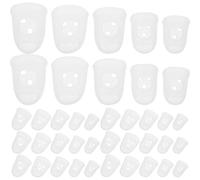 GOOHOCHY Copri Dita in Silicone per Chitarra e Ukulele, Set da 40 Pezzi Trasparenti in 5 Misure, Protezioni per Punte delle Dita per Musicisti, Compatibili Chitarra Classica, Acustica