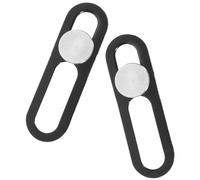 GOOHOCHY Copri Webcam Scorrevole Nero in Lega di Alluminio, 2 Pezzi | Adesivo Incluso, Controllo Privacy Rapido con Mano, per Monitor e Chiamate Video in Spazi Pubblici