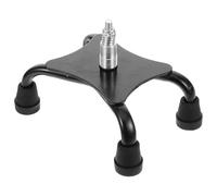 GOOHOCHY Cuscinetto Piedi per Stampelle e Bastoni Antiscivolo Nero in Gomma Supporto Quadruplo a 4 Gambe per Attività Outdoor e Ciaspolate, Ammortizzante e Stabile