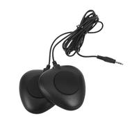 GOOHOCHY Doppio Pedale per Batteria Elettronica Silenzioso con Pad Mute, Pedale per Grancassa con Jack 3.5mm, Accessorio per Percussioni Elettriche per Esercitazioni e Uso Domestico