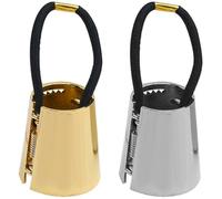 GOOHOCHY Elastici per Chioma Metallo 2 Pezzi Design Delicato in Lega D'oro e Argento, Estensibili e Sicuri per Uso Quotidiano e Chioma di Ragazze e Ragazzo Ragazza