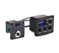 GOOHOCHY Equalizzatore per Ukulele Display Lcd, Preamplificatore a 3 Bande e 3 Manopole, Accordatore Digitale per Ukulele e Chitarra