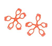 GOOHOCHY Esercitatori per Dita 2pezzi in Silicone Rosso per Mantenere Forza e Flessibilità per Musicisti e Atleti Seduti alla Scrivania in Sala D'attesa
