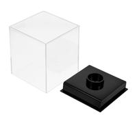 GOOHOCHY Espositore in Acrilico Trasparente Base Nera Scatola Porta-Palline da Baseball Compatta Custodia Espositiva per Palline Sportive Contenitore Organizzatore per Collezionisti di
