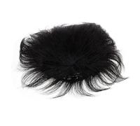 GOOHOCHY Extension Chioma Veri Uomo Clip Nero, Pezzo di Chioma Traspirante e Resistente, per Cosplay e Fancy Dress, Accessorio Moda per Coprire la Calvizie