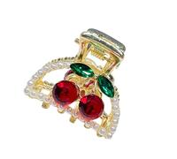 GOOHOCHY Fermagli Per Chioma Ciliegie e Perle, Piccole Mollette Per Chioma in Lega, Accessori Delicati Per Ragazze, Per Acconciature Eleganti e Uso Quotidiano, Confezione Da