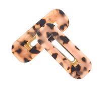 GOOHOCHY Fermagli per Chioma Leopardati Donna in Plastica, 2 Pezzi Quadrati Buona Presa, Eleganti la Vita Quotidiana e Riunioni