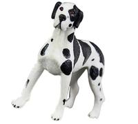GOOHOCHY Figura Decorativa Di Cane Maculato in Plastica, Statuetta Di Cane Per Bambini, Ornamento Da Tavolo Leggero e Resistente, Giocattolo e Decorazione Per Cameretta e Giardino in Miniatura