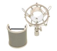 GOOHOCHY Filtro Anti-pop U e Supporto Antiurto per Microfono Schermo Antivento Isolante per Registrazione Vocale Accessori per Studi di Registrazione e Streaming Live