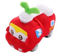 GOOHOCHY Giocattolo Autopompa dei Vigili del Fuoco in Peluche Morbido Cotone Pp, Giocattolo Imbottito a Forma di Camion dei Pompieri, Regalo per Compleanni e Camerette