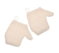 GOOHOCHY Guanti Esfolianti e Rimozione Cellule Morte in Cotone e Lino da Bagno 2 per Pulizia Delicata Adatti per Doccia Quotidiana