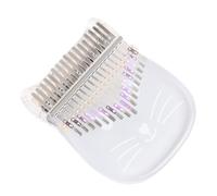 GOOHOCHY Kalimba Cristallo a 17 Tasti Forma Gatto, Pianoforte a Pollice Trasparente Piccolo Note Adesive, Strumento Musicale Portatile Per Principianti e Appassionati