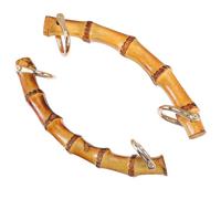 GOOHOCHY Manici per Borse 2 Pezzi in bambù con Design Semplice e Raffinato per Accessori Fai da Te e Borse da Mano