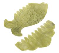 GOOHOCHY Massaggiatori per Cute Capelli in Naturale, Pettini Gua Sha Resistenti per Massaggio Testa e Corpo, Set da 2 Pezzi per Stimolazione Circolazione e Sollievo Mal di Testa