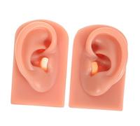 GOOHOCHY Modelli per Piercing Orecchio in Silicone Realistico Set da 2 Orecchie per Esercitazione Pratica Didattica Professionale per Medici e Infermieri