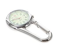GOOHOCHY Orologio con Clip al Quarzo, Quadrante Bianco, Lega e Vetro | Lettura Facile del Quadrante, per Arrampicata e Alpinismo, Accessorio per Infermieri e Operai Edili