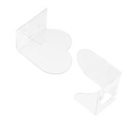 GOOHOCHY Palette per Trucco Trasparente in Acrilico 2 Pezzi Palette Ergonomiche per Miscelare Fondotinta e Ombretti Leggere e Portatili per Uso Professionale e Salone