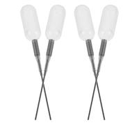GOOHOCHY Pipette Contagocce in Plastica 4 Pezzi Punta Dritta per Olio Essenziale, Uso Versatile e Compatibilità Chimica, per Viaggi e Studi