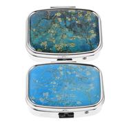 GOOHOCHY Porta Pillole da Tasca Portatile in Metallo con Scomparti, Design Compatto e Leggero, per Uso Quotidiano e Viaggi, Confezione da 2 Pezzi Pratica e Funzionale