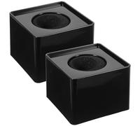 GOOHOCHY Postazioni Bandierine per Microfono in ABS 2 Pezzi Design Unico Triangolare e Quadrato per Uso in Trasmissioni e Reportage