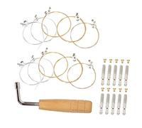 GOOHOCHY Professionale Corde Per Lira Con Chiodi e Chiave Finitura Robusta e Accessori Affidabili Per Accordatura Strumento Musicale