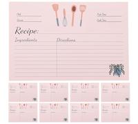 GOOHOCHY Schede Ricetta Cartacee da Cucina 50 Fogli Compatte per Appunti Alimentari e Note Dietetiche, Formato Leggero per Casa, Ufficio e Viaggi, Blocco Ricettario Fai da Te