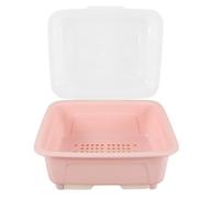 GOOHOCHY Scolapiatti con Coperchio in Pp per Utensili da Cucina e Bacchette, Organizer Compatto per Cucina con Funzione Anti-macchia e Pulizia Garantita