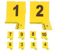 GOOHOCHY Segnaletica Gialla in Plastica per Scene di Indagine, 10 Pezzi, Con Scala, Raccolta Rapida delle Prove per Feste a Tema e Gioco