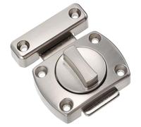 GOOHOCHY Serratura per Porta in Lega di Zinco Argento Chiavistello Spesso, Design Semplice e Leggero, Blocca Porta Scorrevole per Sicurezza Ingresso Casa