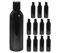 GOOHOCHY Set 12 Bottiglie per Shampoo da Viaggio 250ml in Plastica Nera, Contenitori Multifunzione di Perdite per Trasporto Quotidiano e Weekend