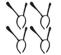 GOOHOCHY Set 4 Fasce Antenna Ape e Farfalla Nero, Cerchietti in Tessuto per Costume e Travestimenti