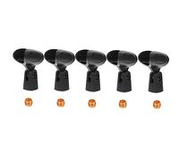GOOHOCHY Set 5 Clip Per Microfono Supporto in Plastica Nera, Clip Porta Microfono Regolabile Per Microfoni Vocali Dinamici e Wireless, Accessorio Per Uso Professionale e Amatoriale