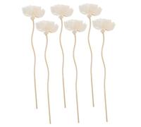GOOHOCHY Set 6 Bastoncini Diffusori di Fragranze Fiori di Rattan Decorativi 5 Cm, Diffusore di Oli Profumati per Aromaterapia in Casa, Fragranza Regolabile Sicura per Ambienti Familiari