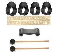 GOOHOCHY Set 9 Pezzi Accessori per Tamburo della Lingua in Silicone e Plastico, Protezioni Dita per Principianti, Previene la Perdita e Rotolamento delle Bacchette