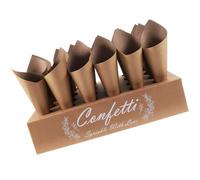 GOOHOCHY Set di 1 Coni per Confetti in Carta Kraft Robusti e Funzionali, per Mini Bouquet e Confetti in Feste come Shower e Compleanno