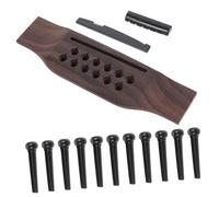 GOOHOCHY Set di Ponte per Chitarra Acustica a 12 Corde Sella e Capotasto in Plastica, Accessori per Corde Stabili e Suono Nitido, per Chitarra Acustica