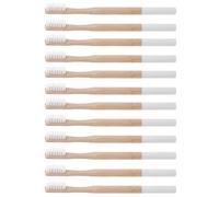 GOOHOCHY Spazzolini da Denti in Bambù 12 Pezzi con Setole Morbide Manico in Bambù Naturale Spazzolino da Viaggio per Adulti Denti Sensibili e Alito Fresco Uso Domestico e Portatile