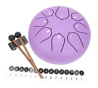 GOOHOCHY Steel Tongue Drum Note Hand Percussion Instrument For Yoga Meditation Music Education And Relaxation With Floral Design